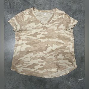 Camouflage V-Neck T-Shirt